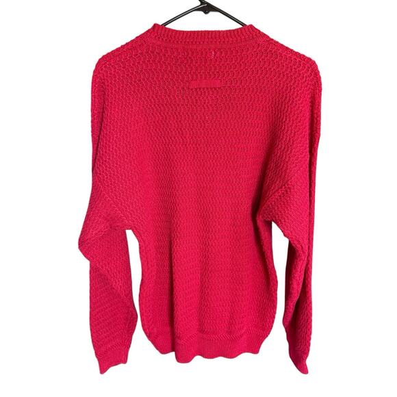 Vtg 90s Y2K American Weekend Heavy Sweater Men's Red Preppy Prep Fisherman NWT - Picture 2 of 8